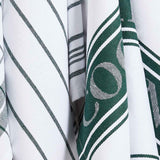 M&S dark green striped tea towels 3 pack, imported from the UK