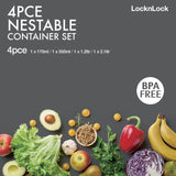 Locknlock nestable rectangular container 4-piece set, UK version