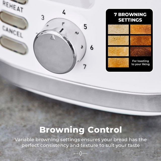 Tower Solitaire 2 slice toaster white (British brand)