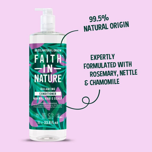 Faith In Nature Lavender and Geranium conditioner 1L - British product