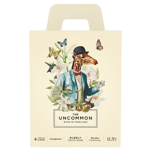 The Uncommon English Bubbly White Wine 4 x 250ml cans (British brand)