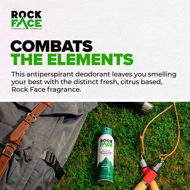 Rock Face Original Antiperspirant Spray 200ml, imported from the UK