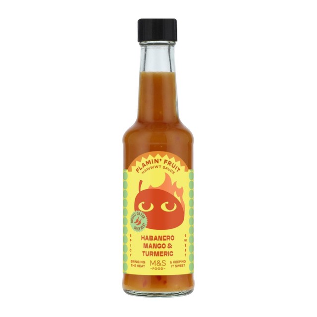 M&S Habanero Mango and Turmeric hot sauce, imported from the UK