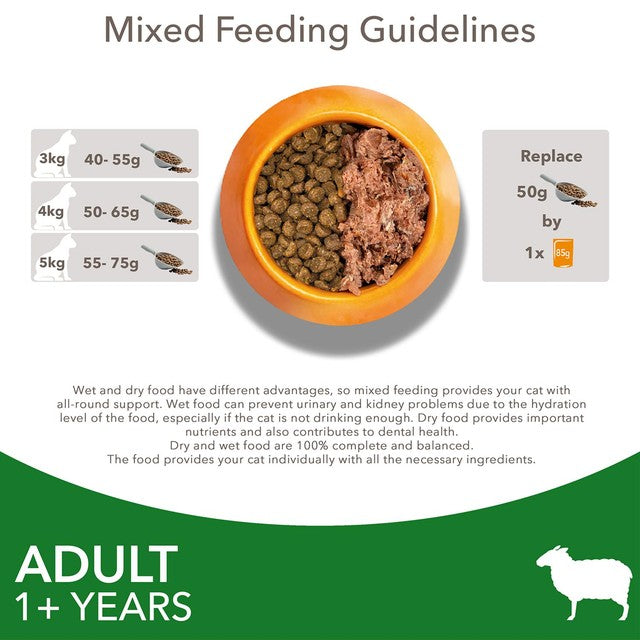 IAMS adult dry cat food lamb 3kg, UK version