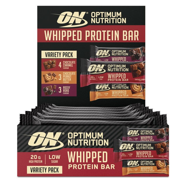 Optimum Nutrition Whipped Protein Bar Variety Pack 606g, imported from the UK