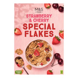 M&S strawberry and cherry cereal flakes 500g, imported from the UK