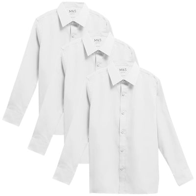 M&S M&S Boys 3-Pack Regular Fit Shirt 3-4 Years- Buy online at McGrocer