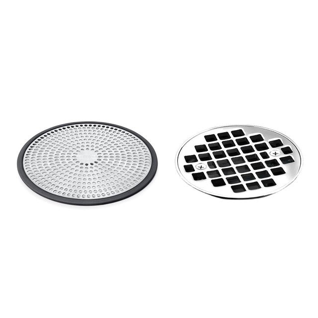 OXO Softworks stainless steel/black shower drain cover 13.2cm imported from the UK