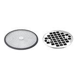 OXO Softworks stainless steel/black shower drain cover 13.2cm imported from the UK