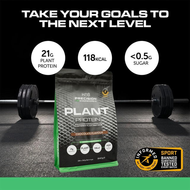 Precision Engineered plant protein powder chocolate flavour 840g, imported from the UK