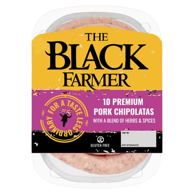 Der Schwarze Farmer 10 Premium Schweine-Chipolatas mit Kräutern und Gewürzen Schweinefleischwürste 340g