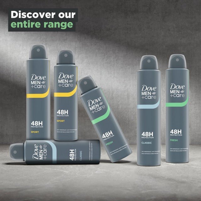 Dove Men+Care Fresh anti-perspirant deodorant aerosol 200ml - British product