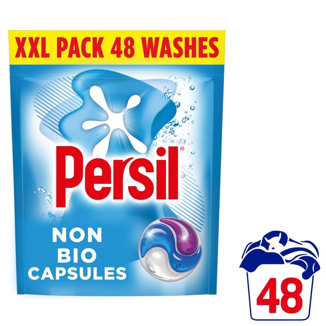 Persil Non Bio 3 in 1 laundry detergent capsules 48 washes, imported from the UK