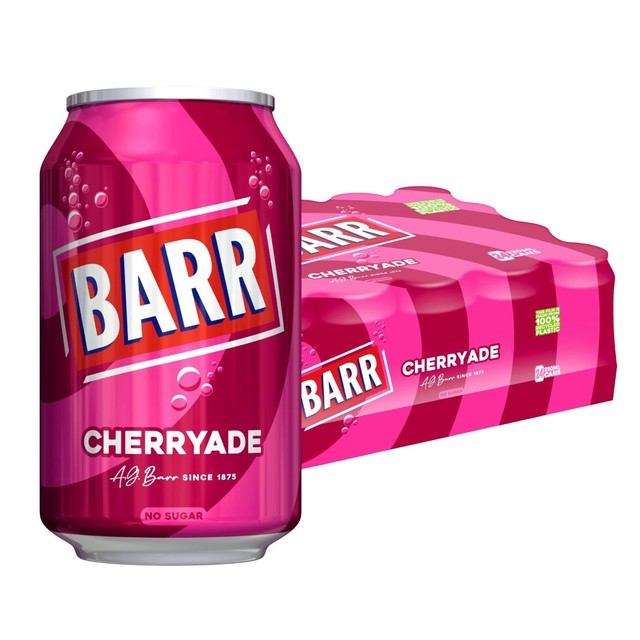 Barr cherry flavoured soft drink 24x330ml - British product