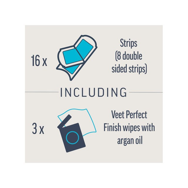 Veet wax strips for bikini and underarm sensitive skin 16 strips (British brand)