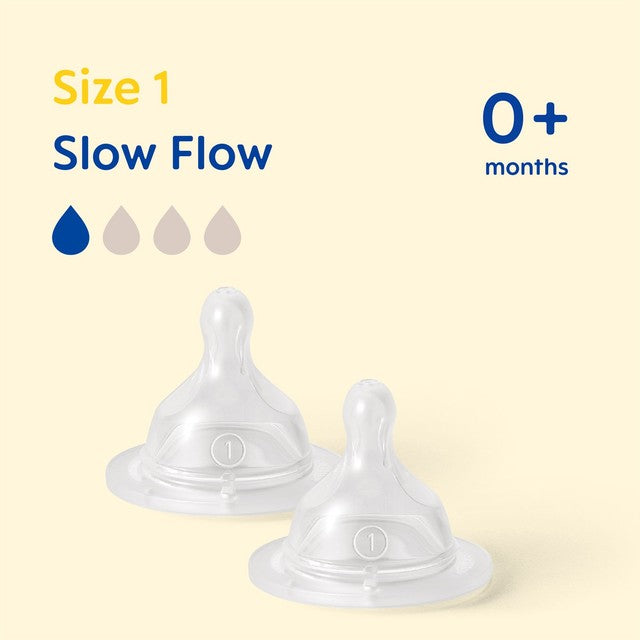 MAM teats slow flow 0+ months 2-pack, imported from the UK