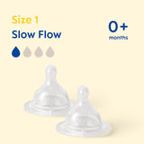 MAM teats slow flow 0+ months 2-pack, imported from the UK