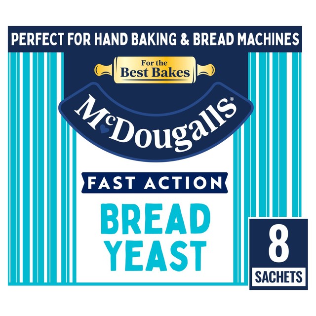 McDougalls bread yeast sachets 8 x 7g, imported from the UK