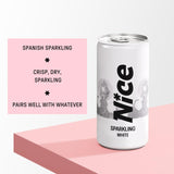 NICE Sparkling White Canned Wine 200ml, imported from the UK