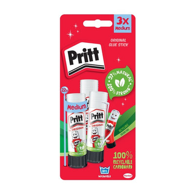 M&S Pritt Glue Stick Blistercard 3 x 22g- Buy online at McGrocer