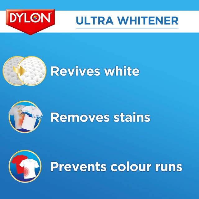 Dylon Ultra Whitener Laundry Sachets 5 Pack - British product