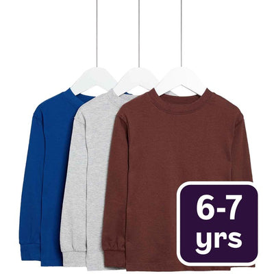 Vêtements pour enfants M&S à manches longues unies/rayées 6-7 ans Bleu
