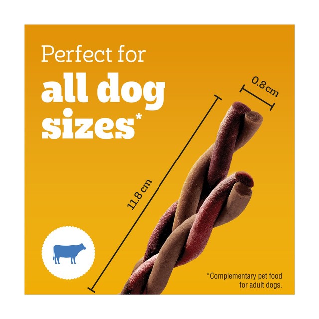Pedigree Rodeo Beef Dog Treats 126g, imported from the UK