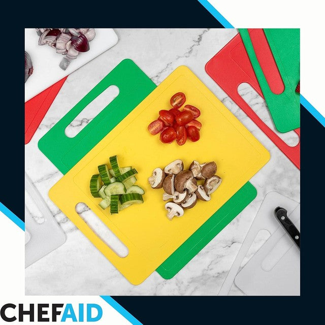 Chef Aid Large Multi-colour Chopping Board Set 4-pack - British product