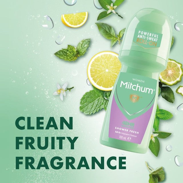 Mitchum Shower Fresh anti-perspirant deodorant roll-on 100ml, imported from the UK