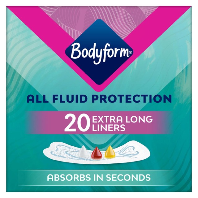Bodyform All Fluid XL Panty Liners 20 pack - British product