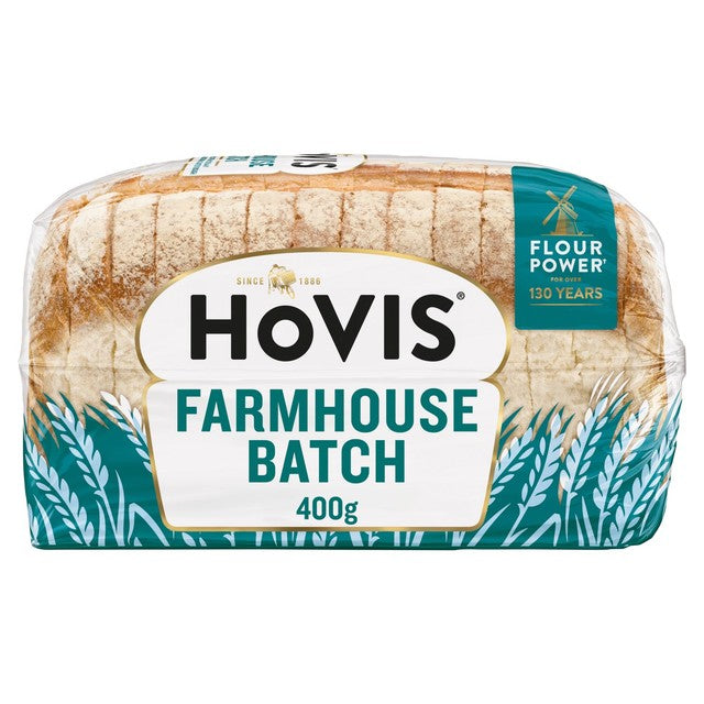 Hovis white farmhouse batch bread loaf (British brand)