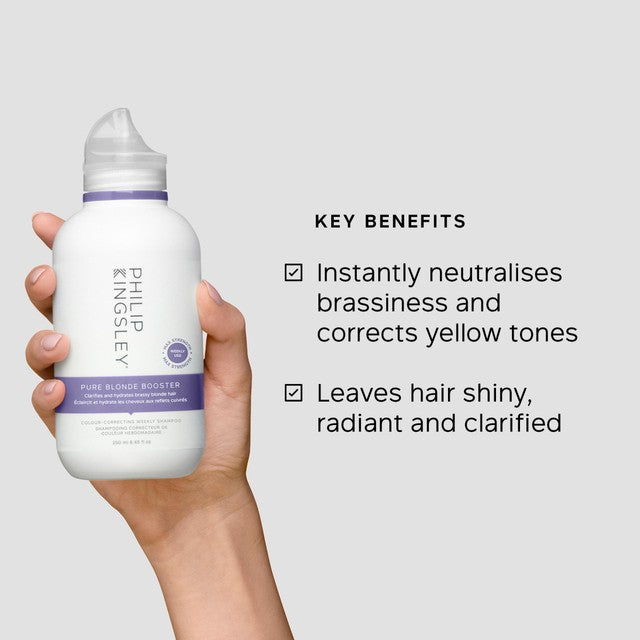 Philip Kingsley Pure Blonde Booster Weekly Shampoo 250ml, imported from the UK