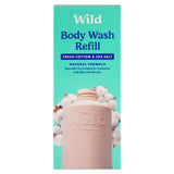 Wild body wash refill fresh cotton and sea salt 300ml (British brand)
