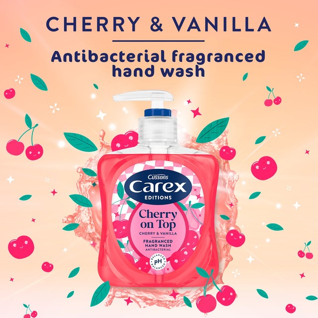 Carex Cherry On Top Antibacterial Hand Wash 250ml - British product