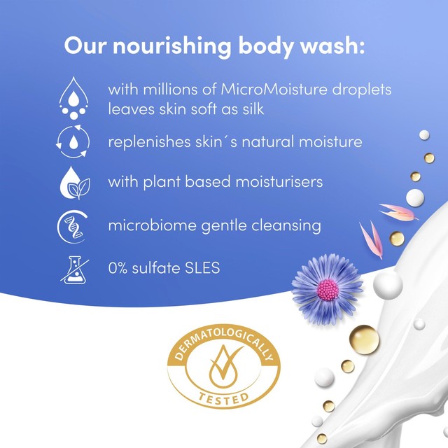 Dove chamomile and oat milk body wash 400ml - British product