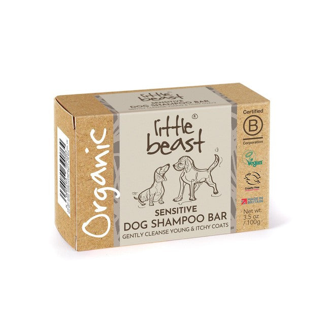 Little Beast organic sensitive dog shampoo bar 100g, UK version