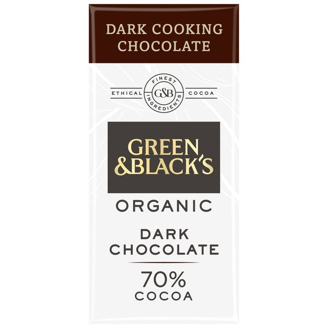 Green & Black's organic dark cooking chocolate 70% cocoa 150g - British product