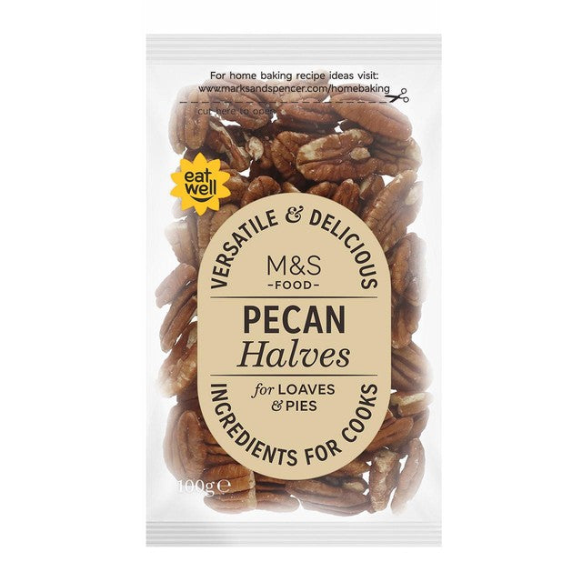 M&S pecan nut halves 100g, imported from the UK