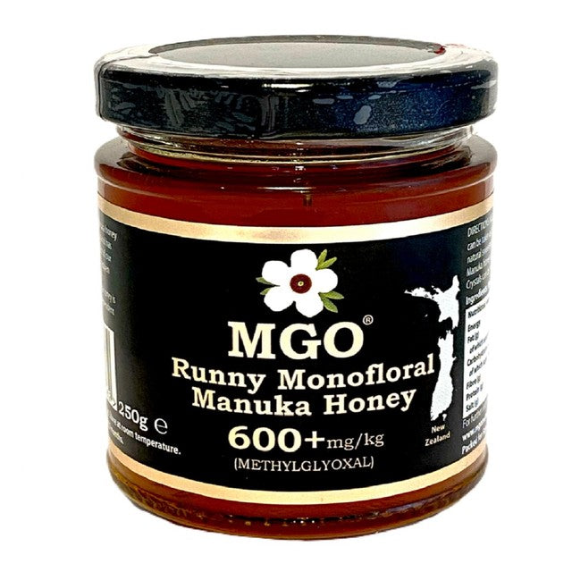 MGO monofloral runny Manuka honey 250g, imported from the UK