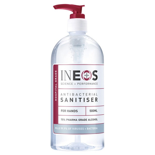 INEOS hand sanitiser gel 500ml, UK version