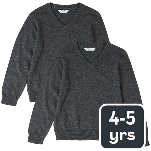 M&S grey children's cotton jumper 4-5 years, imported from the UK