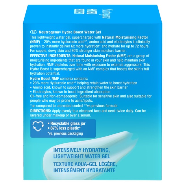 Neutrogena Hydro Boost Hydrating Water Gel Moisturiser 50ml, imported from the UK
