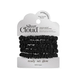 VH2 black satin scrunchies 5-pack (British brand)