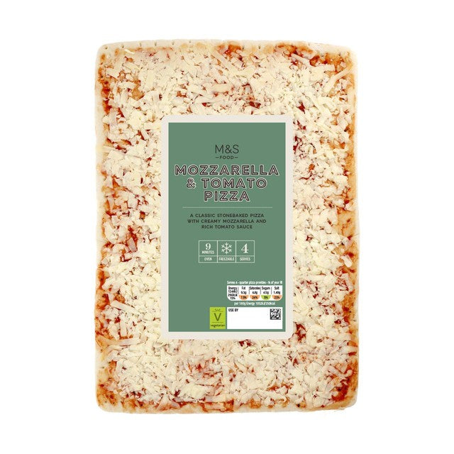 M&S Mozzarella & Tomato Pizza 473g, imported from the UK