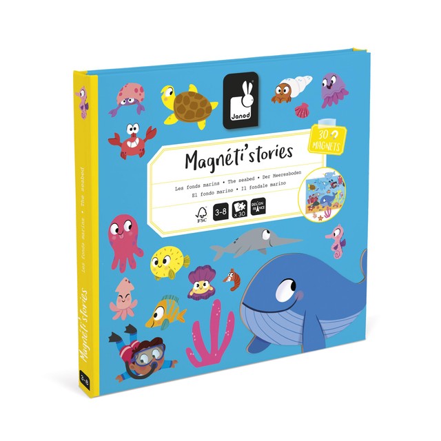 Janod magnetic book with 30 magnets ocean toy (British brand)