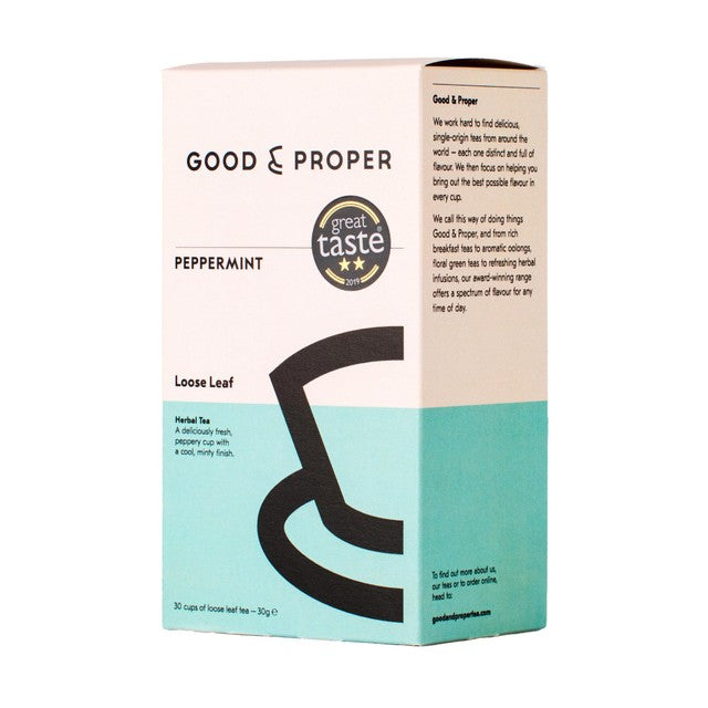 Good & Proper Tea peppermint loose leaf tea 30g, UK version