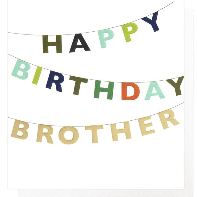 Caroline Gardner Bunting Brother birthday card - British product