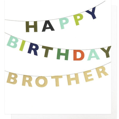 M&S Caroline Gardner Bunting Brother Birthday Card- Buy online at McGrocer