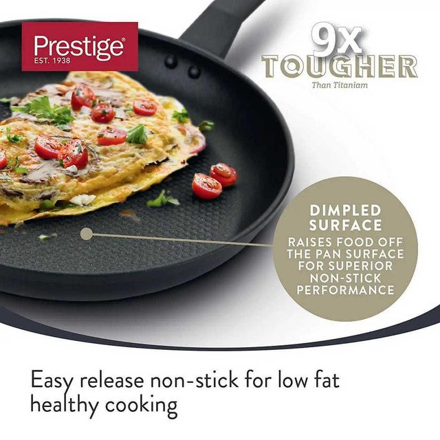 Prestige 9x Tougher Non-Stick Frying Pan 25cm, imported from the UK