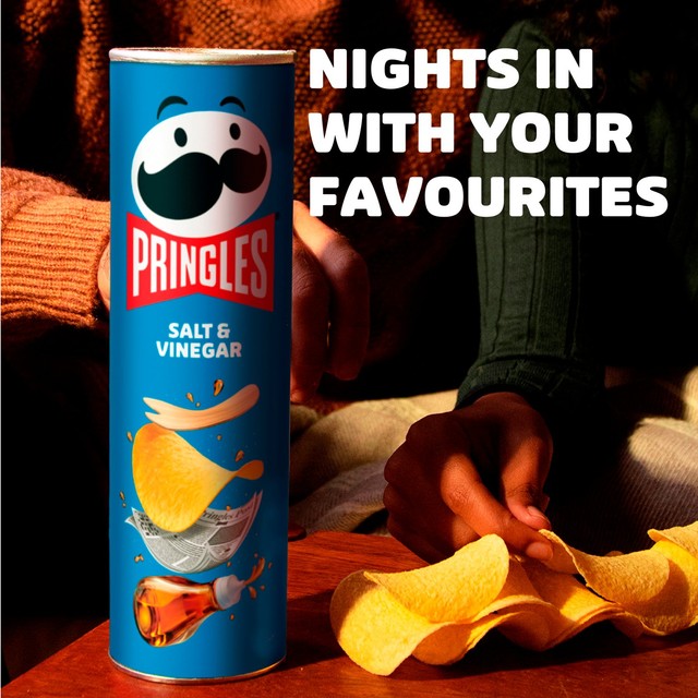 Pringles salt and vinegar crisps 40g can, imported from the UK